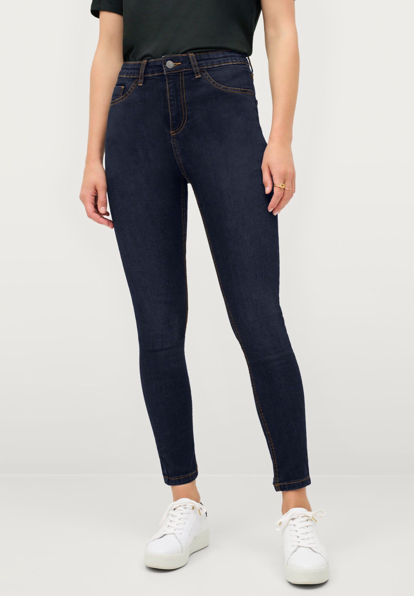 Slim Stretch 5 Pocket Skinny Jeans, DARK WASH, hi-res image number 0