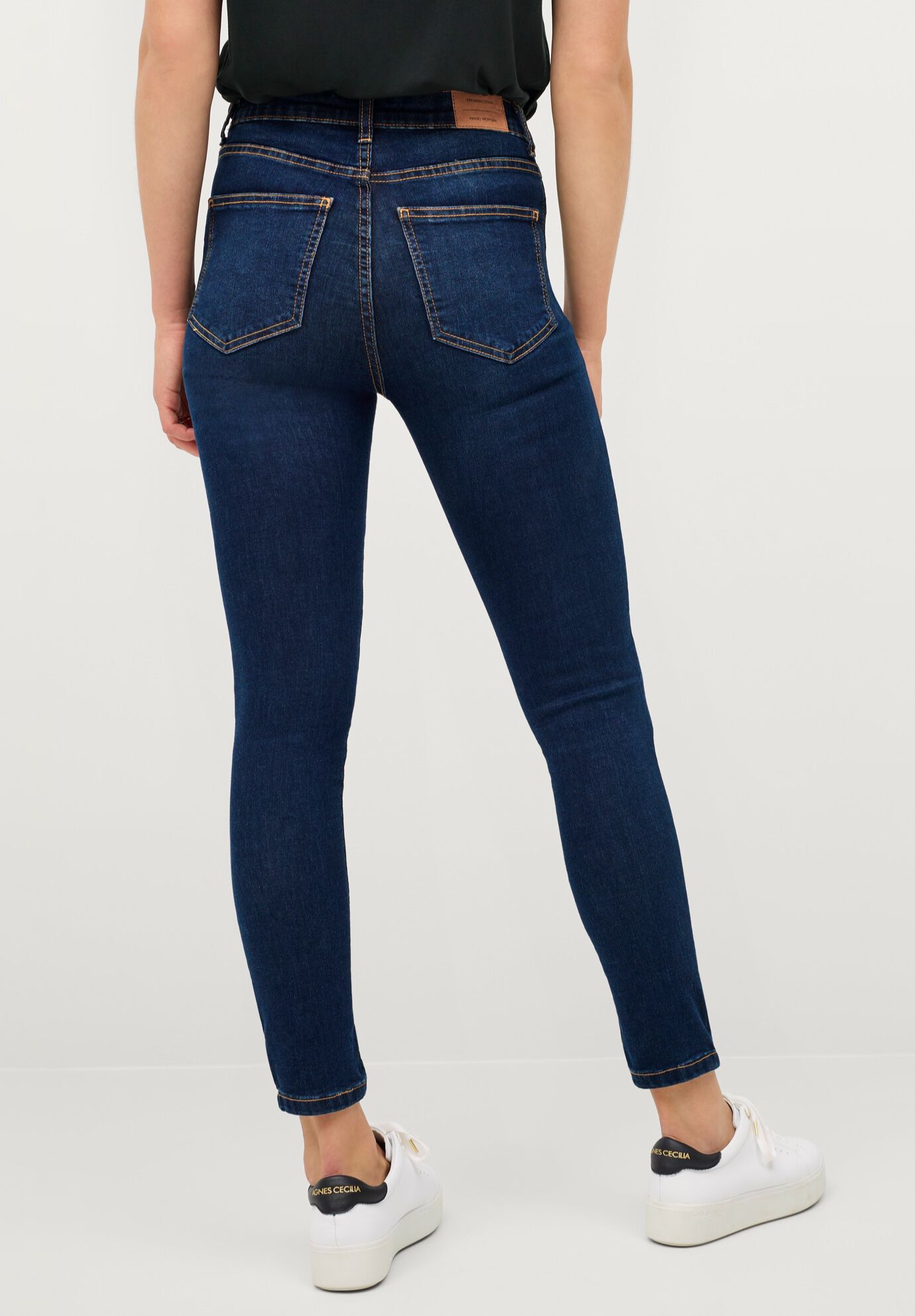 Slim Stretch 5 Pocket Skinny Jeans, DARK WASH, on-hover image number 1