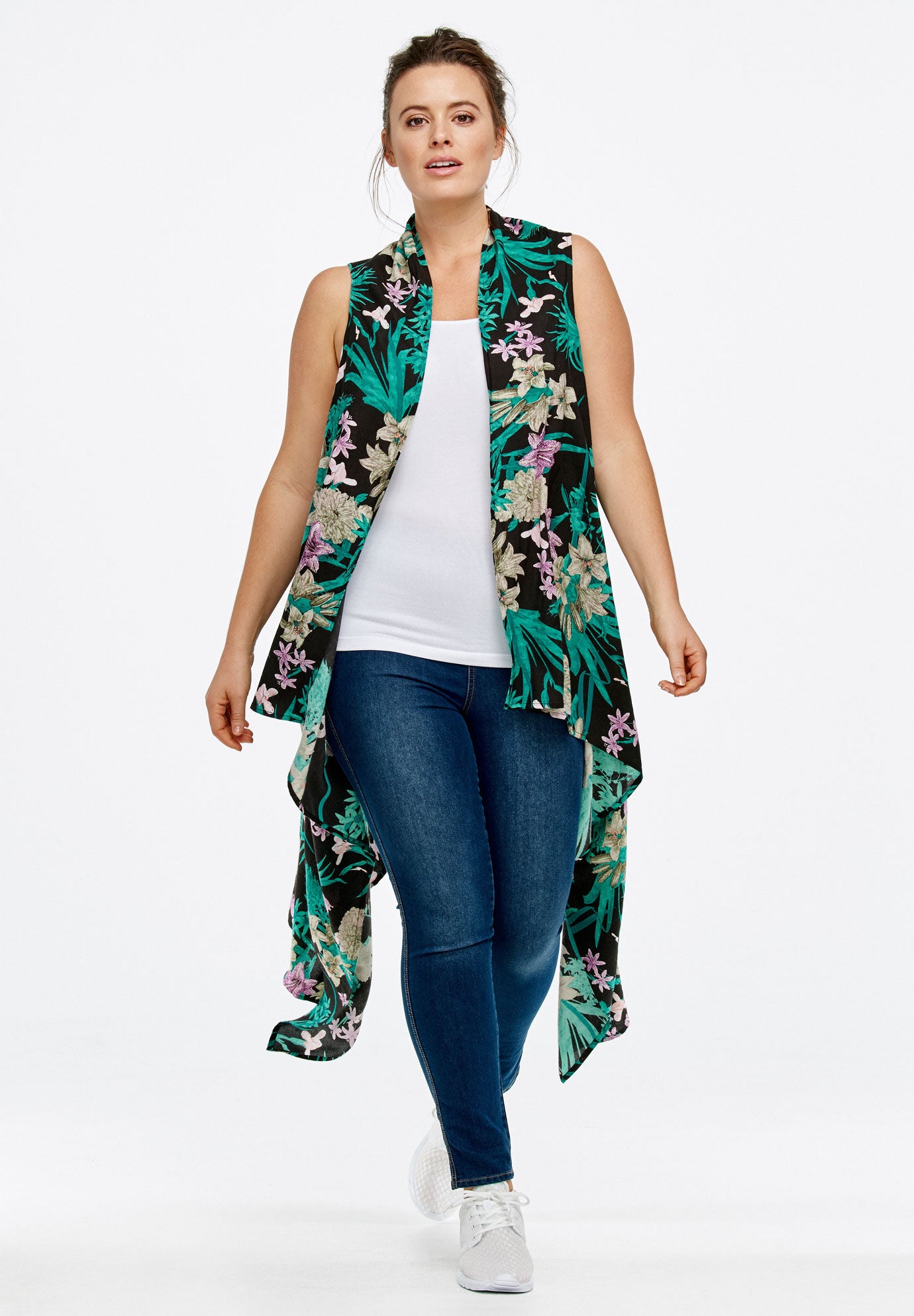 Ladies duster vest top