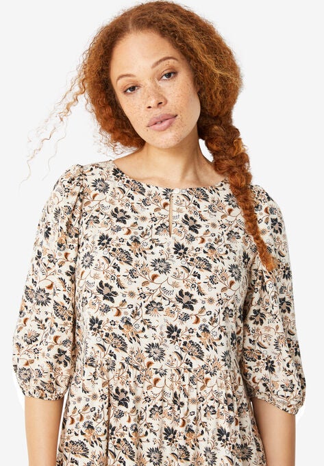 Keyhole A-line Dress, , alternate image number null