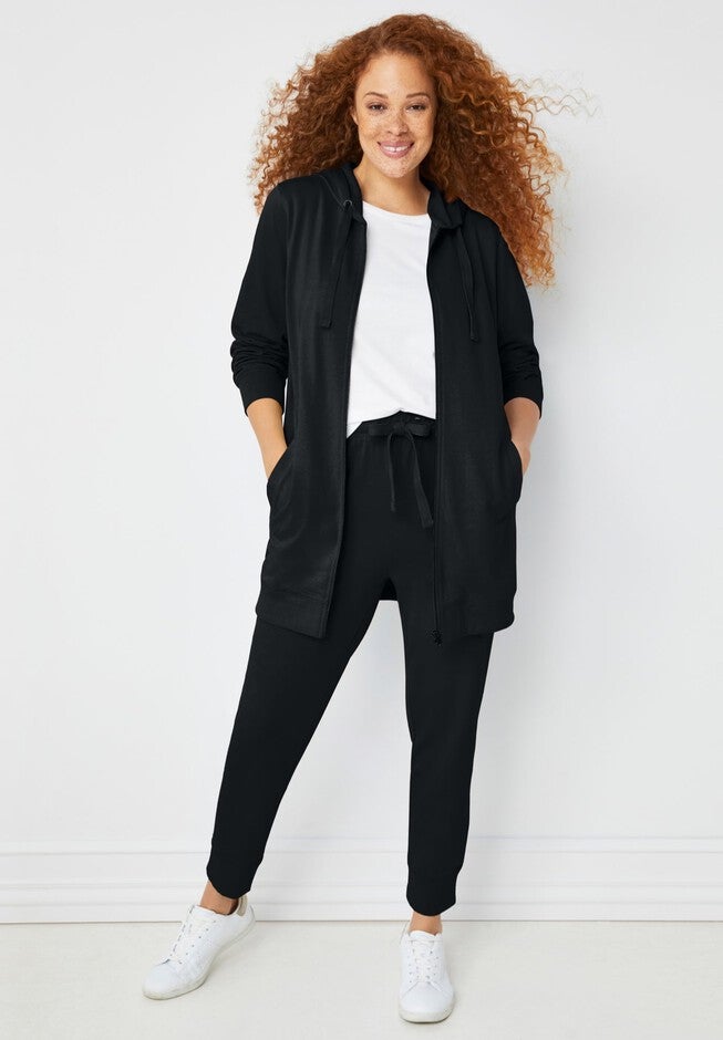 French Terry Jogger, BLACK, hi-res image number 0