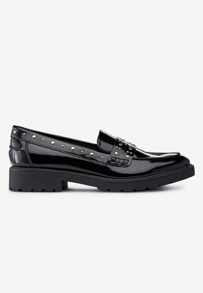 Studded Loafer, BLACK, hi-res image number 0