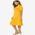 Stretch Knit A-Line Dress image number null