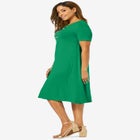 Stretch Knit A-Line Dress image number null