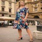 Stretch Knit A-Line Dress image number null