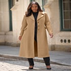 Plus Size Long Tailored Wool Blend Coat image number 0