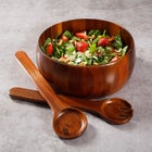3-Piece Acacia Wood Salad Bowl Set image number null