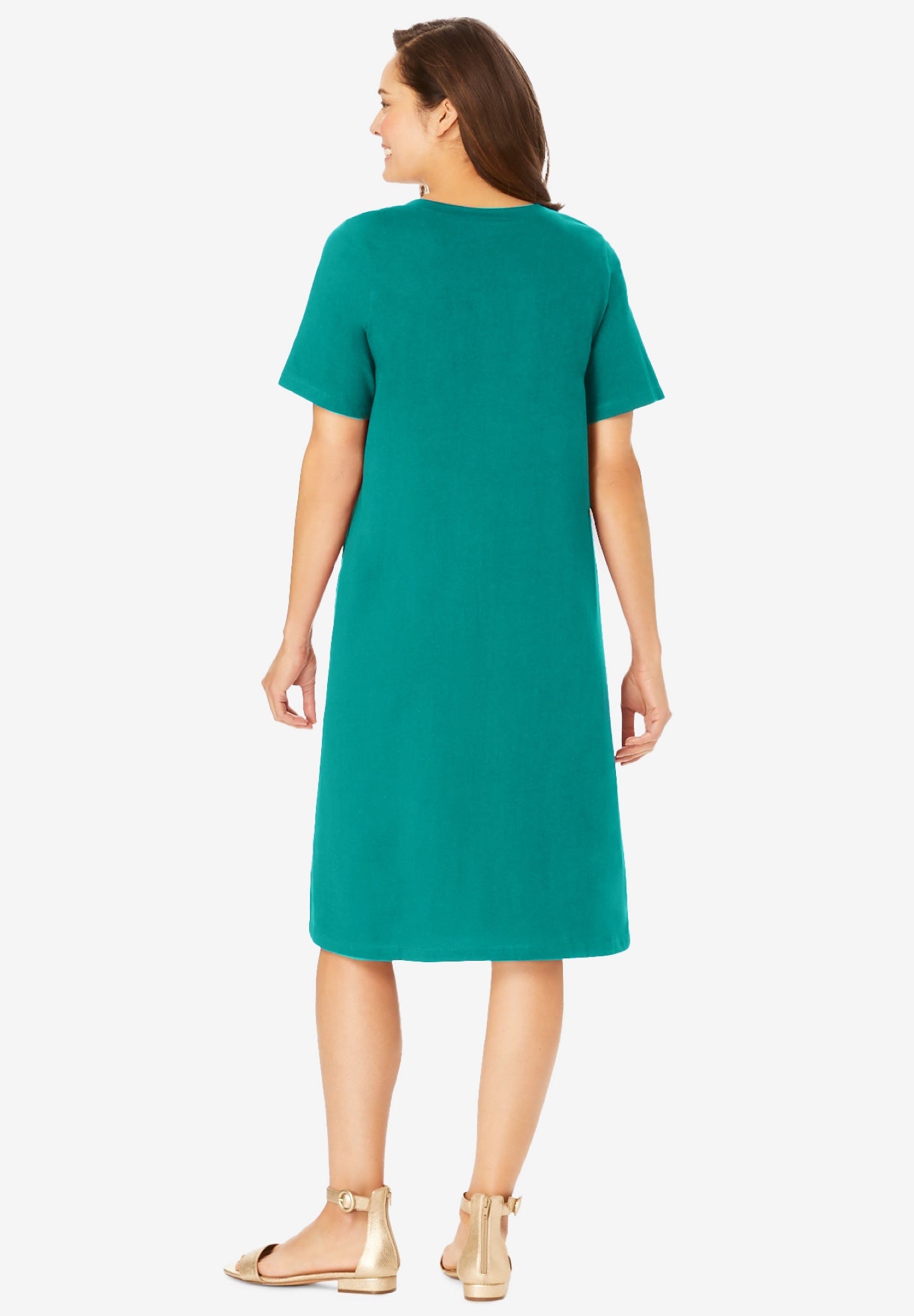 Perfect Short-Sleeve Crewneck Tee Dress image number 1