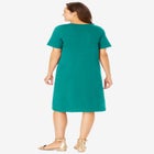 Perfect Short-Sleeve Crewneck Tee Dress image number null