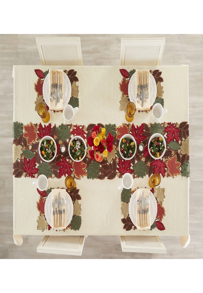 Embroidered Cutout Table Runner image number 1