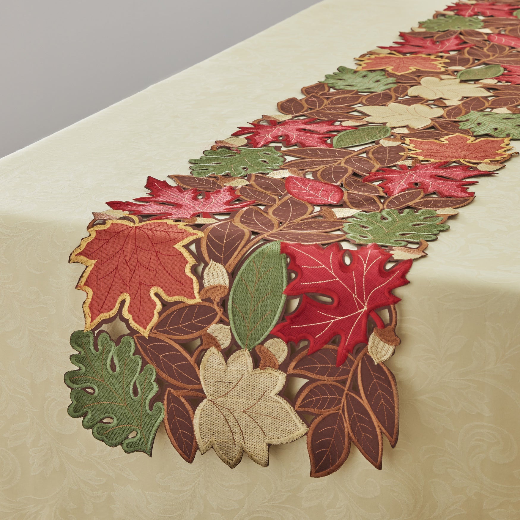 Embroidered Cutout Table Runner image number 0