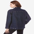 Plus Size Boyfriend Stretch Denim Jacket image number 1