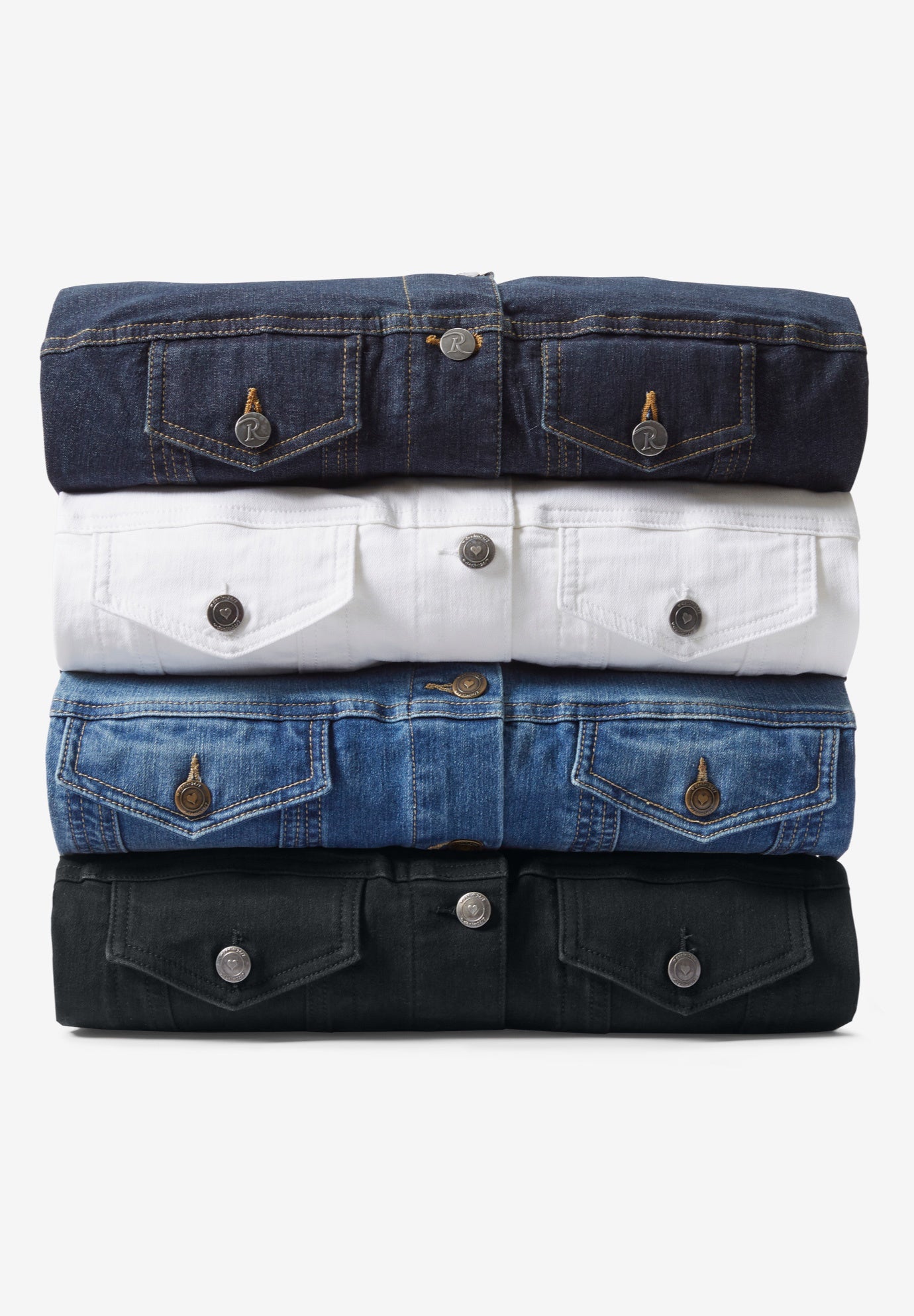Plus Size Boyfriend Stretch Denim Jacket image number 4