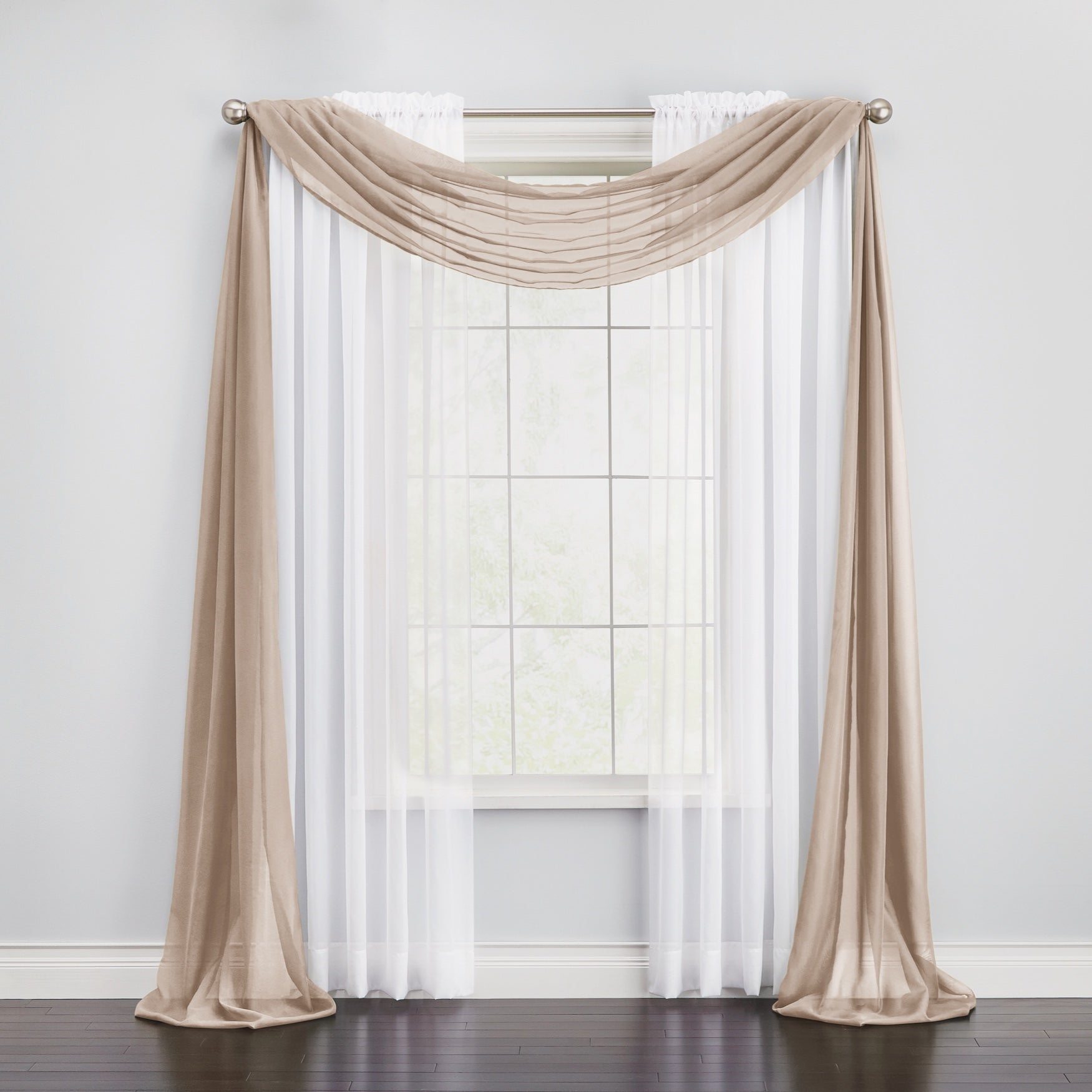 BH Studio Sheer Voile Scarf Valance image number 0