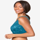 Comfort Choice® Zip-Front Lace Lounge Bra image number null