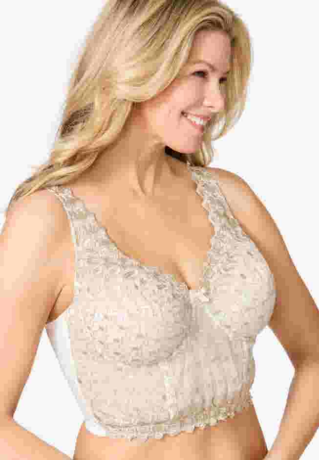 Amoureuse® Longline Embroidered Bra image number 3