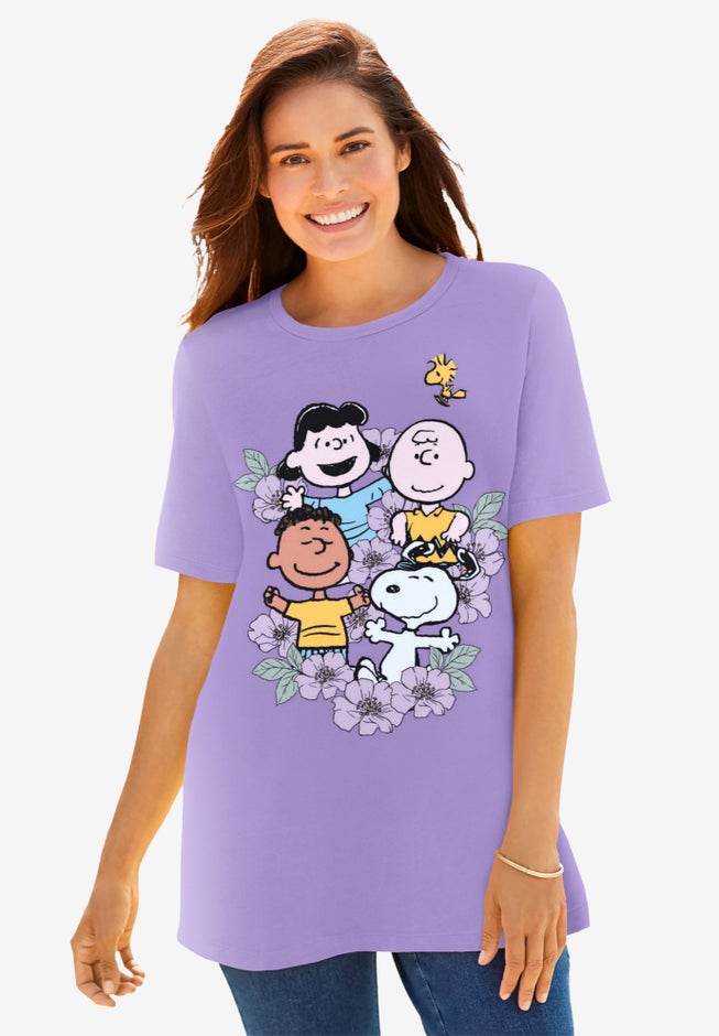 Purple Peanuts Friends Crewneck Tee image number 0