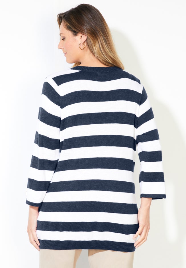 Liz&Me&reg; Corded Lace-Up Pullover image number 1