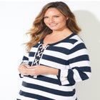 Liz&Me&reg; Corded Lace-Up Pullover image number 3