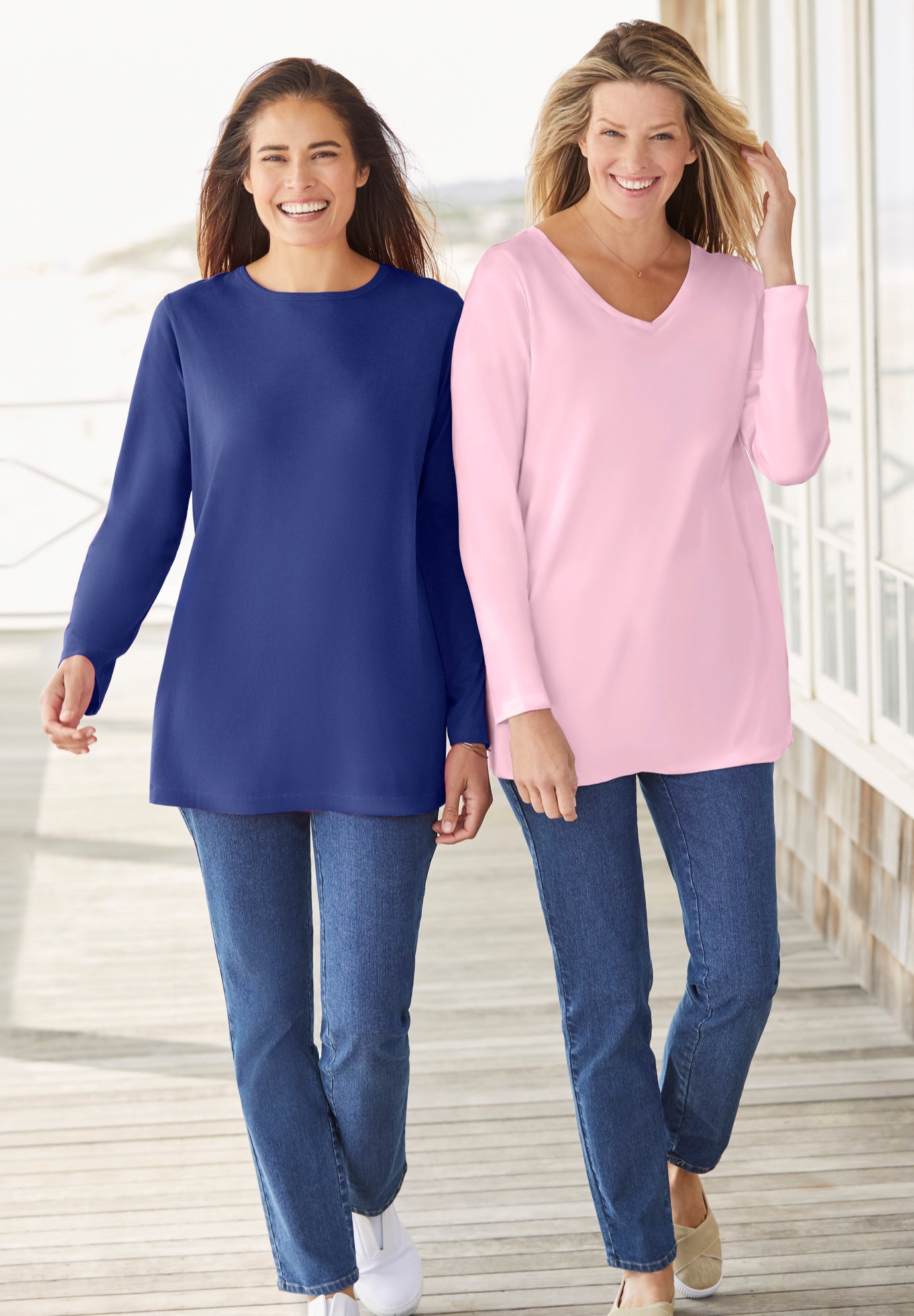 Perfect Long-Sleeve V-Neck Tee image number 5