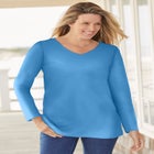 Perfect Long-Sleeve V-Neck Tee image number 7