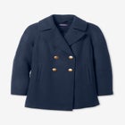 Plus Size Wool Blend A-Line Peacoat image number 2