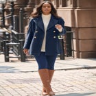 Plus Size Wool Blend A-Line Peacoat image number 0