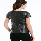 Back Zip Leather Top image number null