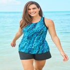 Longer-Length Racerback Tankini Top image number null