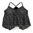 Longer-Length Draped Mesh Racerback Tankini Top image number 3