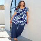 Plus Size Ultra Drape V-Neck Swing Tunic Top image number null