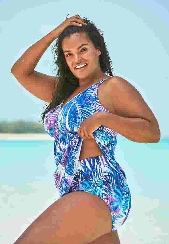 Loop Strap Two-Piece Swim Dress image number 3