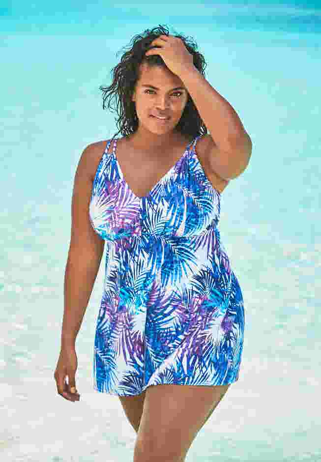 Loop Strap Two-Piece Swim Dress image number 0