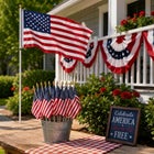 Set of 12 American Flag Sticks image number 2