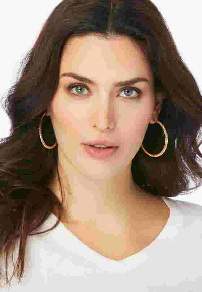 Rhinestone Hoop Earrings image number 0