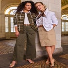 Stretch Cotton Chino Wide-Leg Trouser image number 1