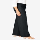 Stretch Cotton Chino Wide-Leg Trouser image number null