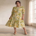 Tiered Cotton Midi Dress image number null