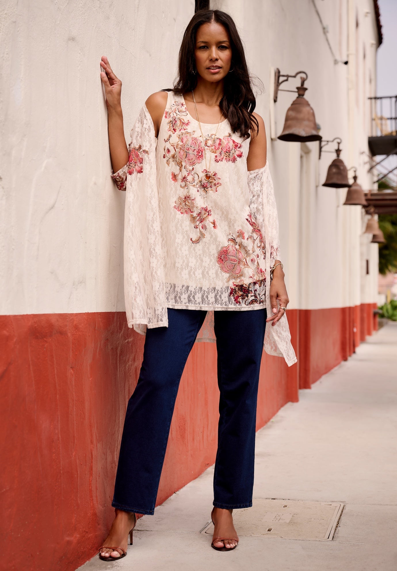 Printed Lace Cardigan image number 0