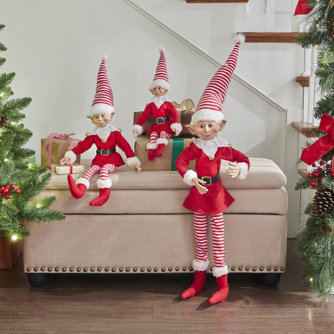 21"H Posable Christmas Elf image number 0