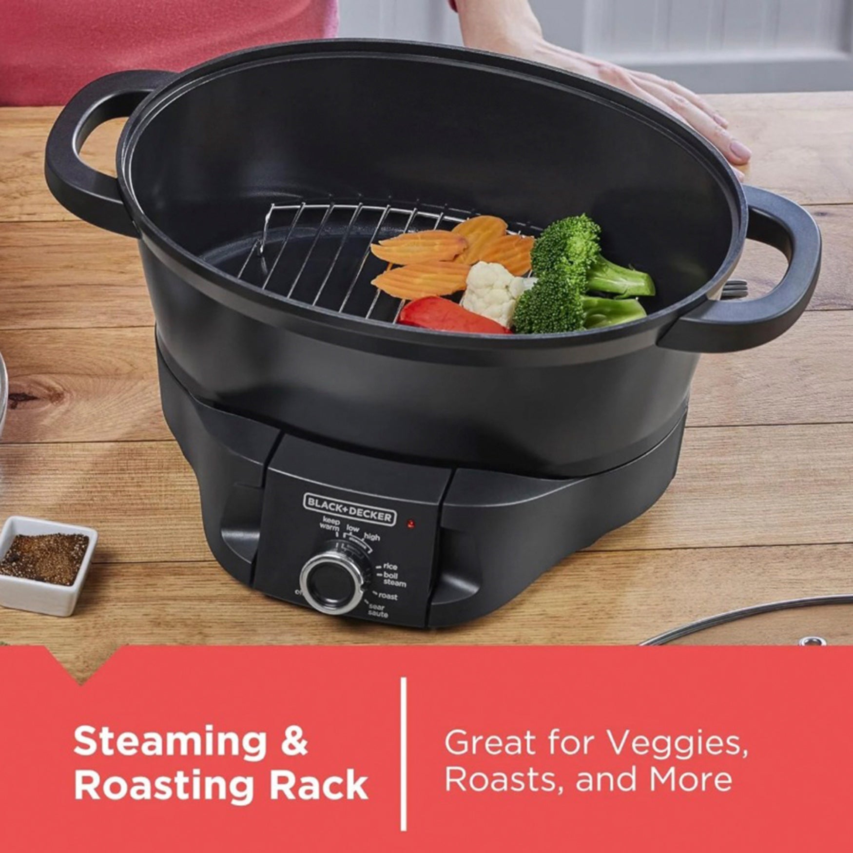 Black & Decker 7QT Multicooker Heat and Eat Technology image number 5