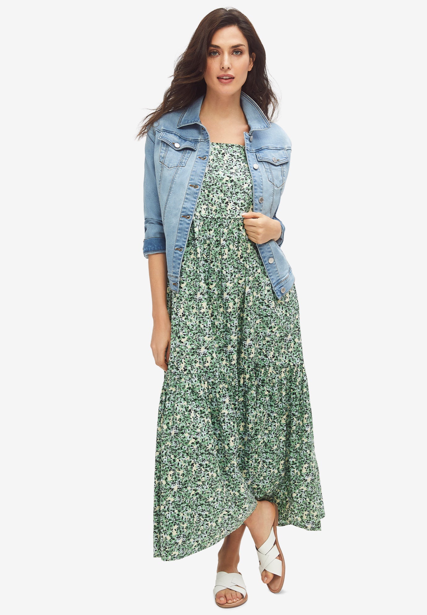 Tiered Cotton Maxi Dress image number 3