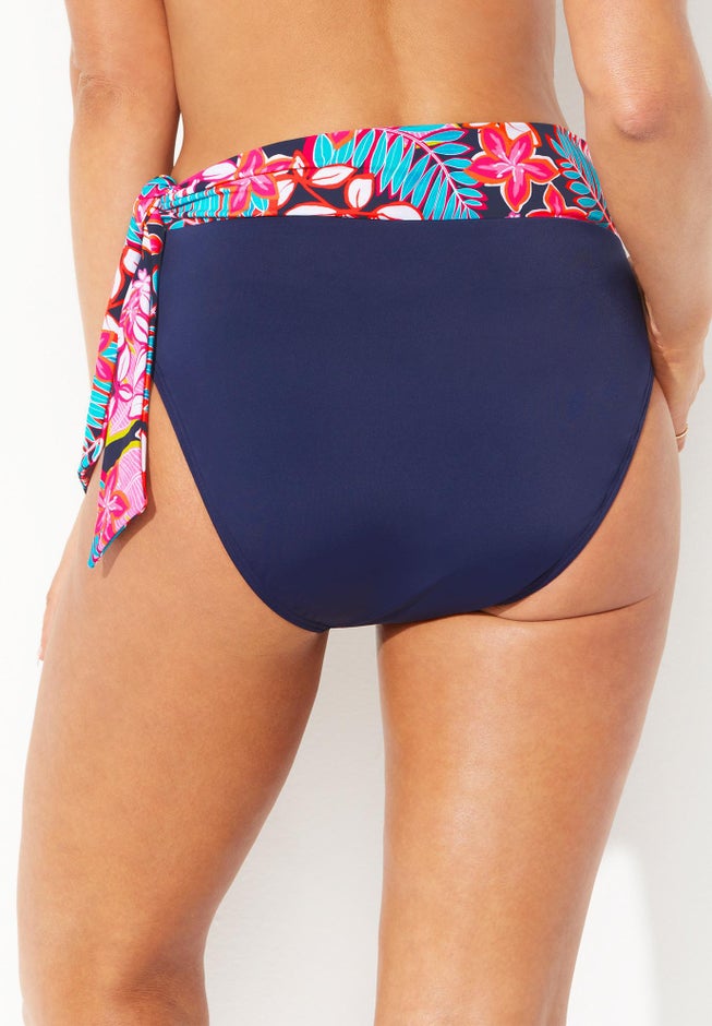 Shirred High Waist Bikini Bottom image number 1