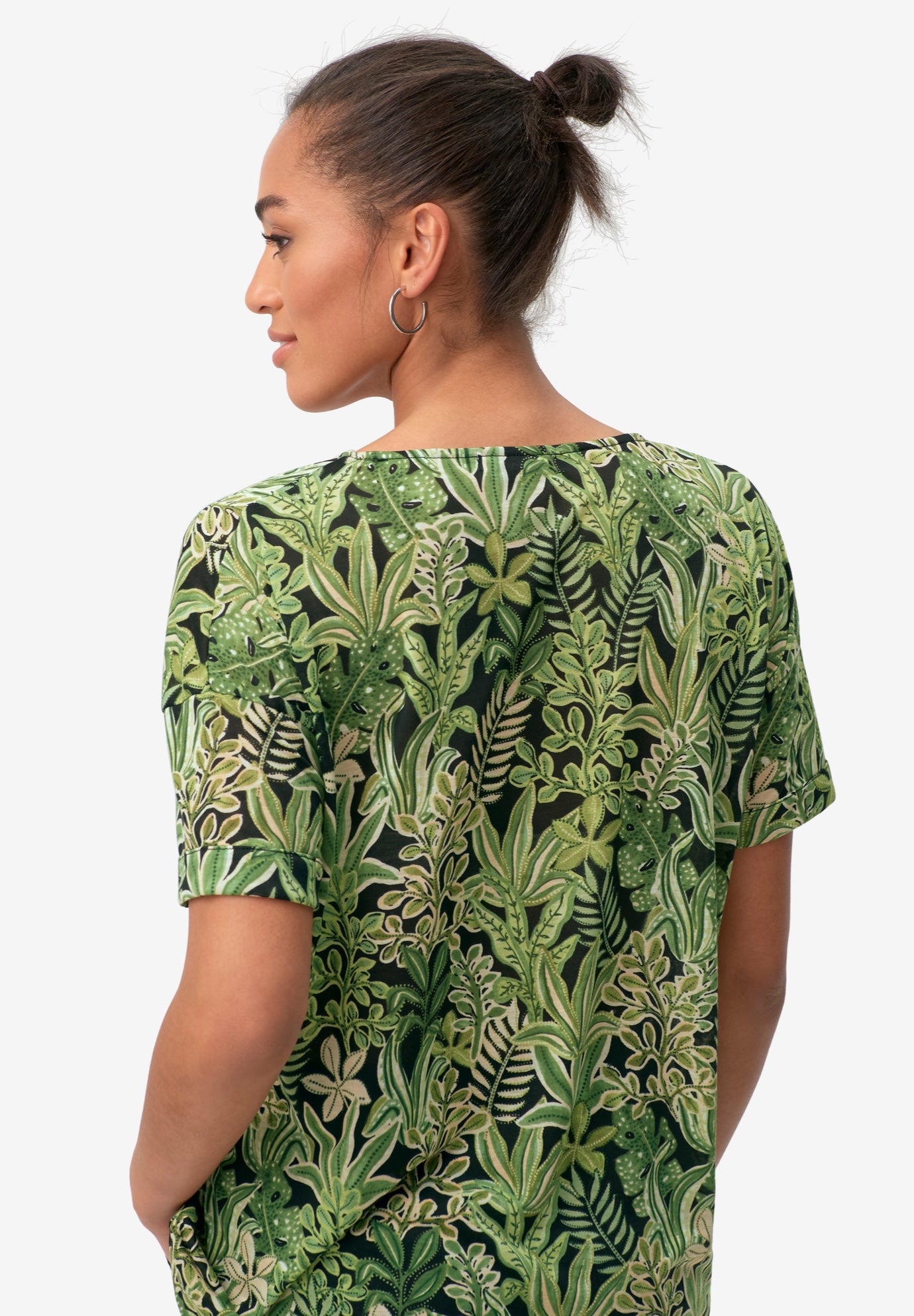 V-Neck Tunic With Front Inverted Pleat image number 1