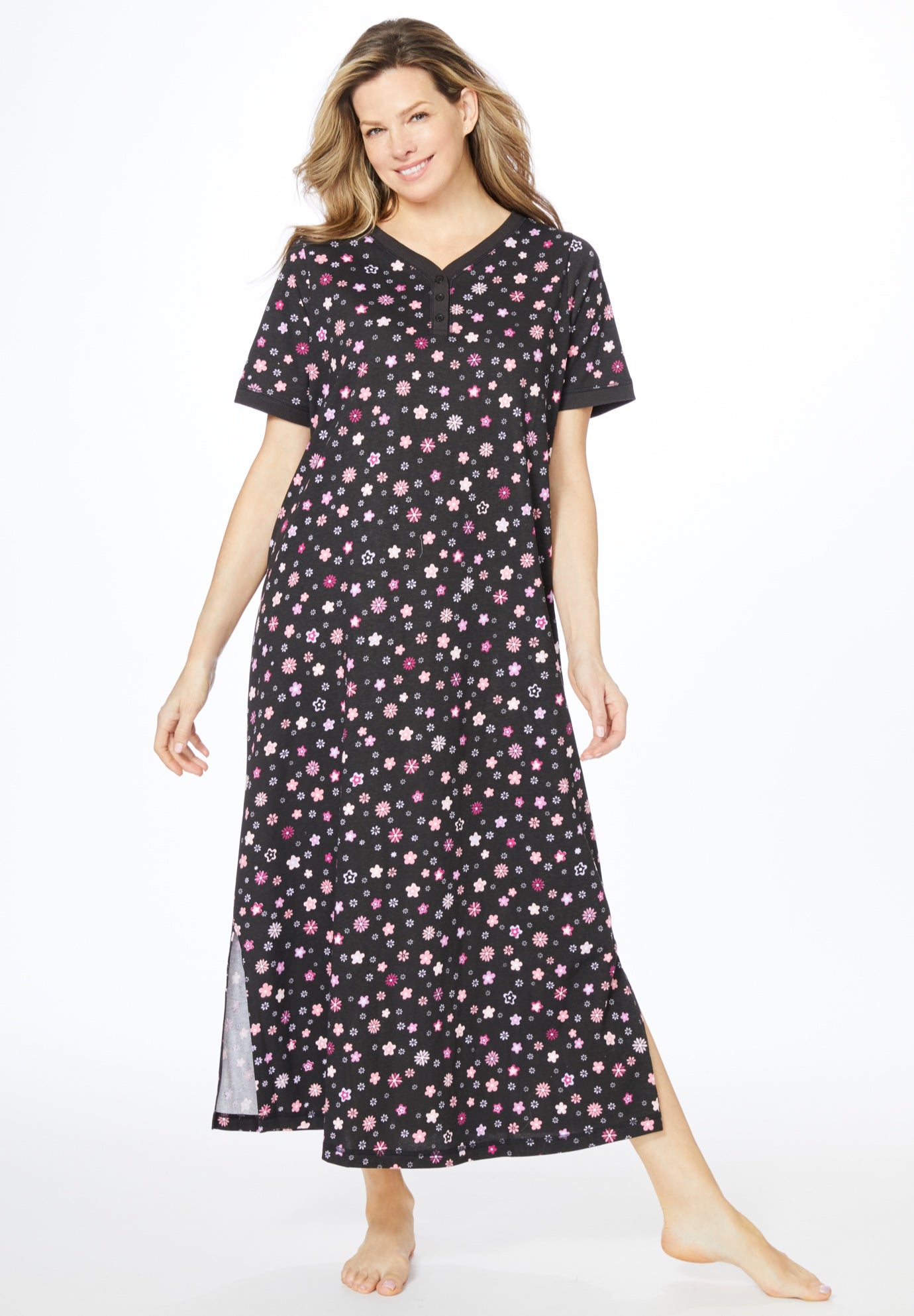 Long Henley Sleepshirt image number 5