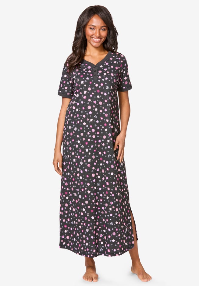 Long Henley Sleepshirt image number 0