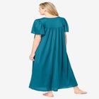 Long Silky Lace-Trim Gown image number null