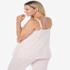 Marled Lace-Trim Sleep Tank image number null