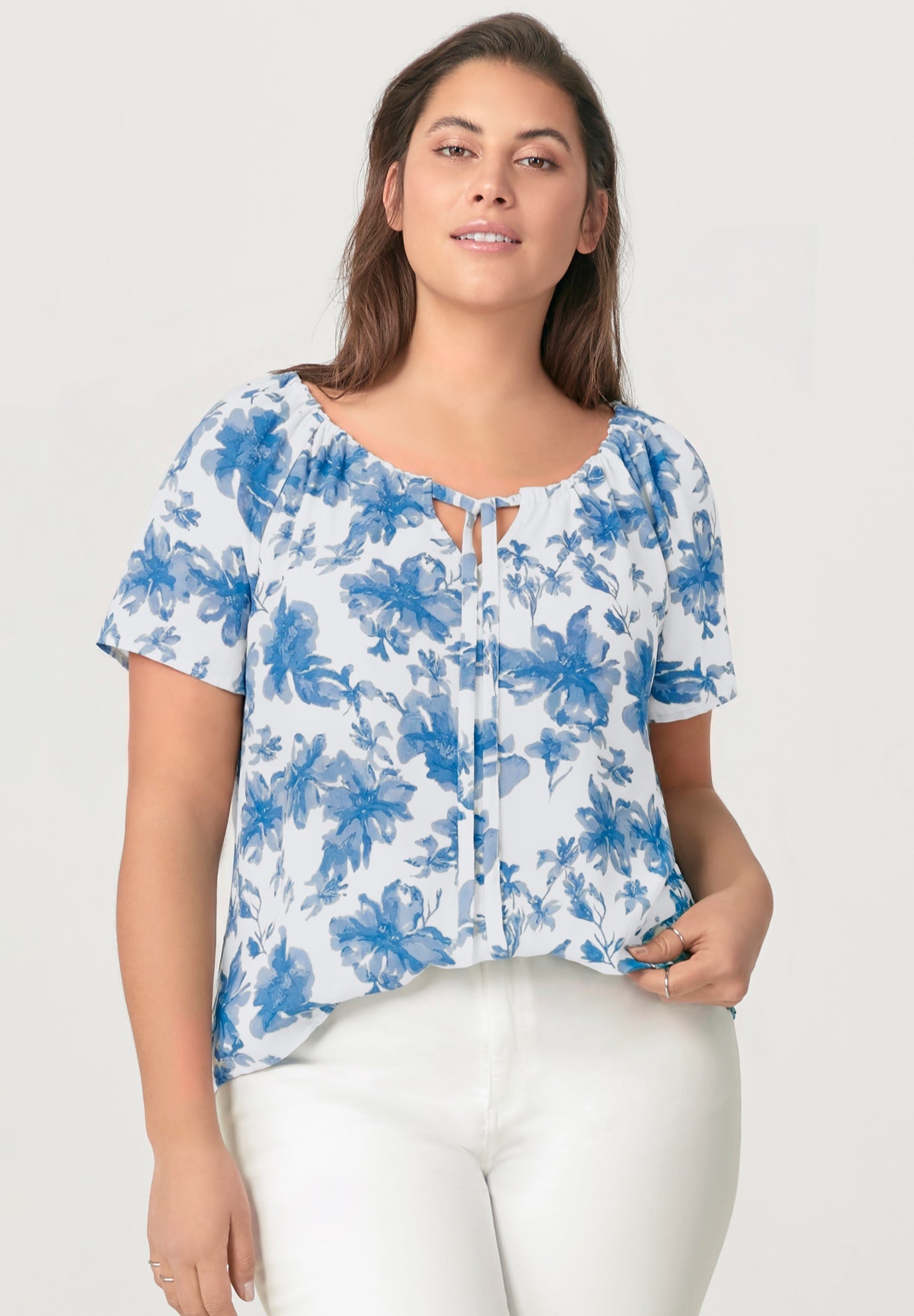 Keyhole Peasant Blouse image number 0