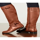 The Janis Tall Wide Calf Leather Boot By Comfortview image number null